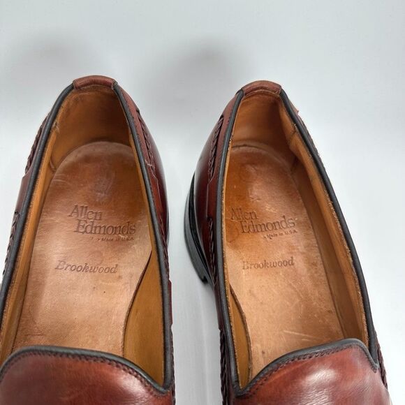 Allen Edmonds Dress Shoes‎ Mens Size 10 A Brown Brookwood Loafers Leather Oxford main image 6